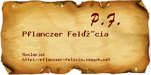 Pflanczer Felícia névjegykártya