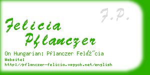 felicia pflanczer business card